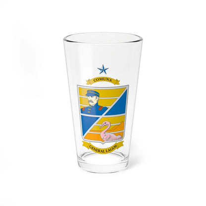 Escudo de General Lagos (Chile) (Coat of Arms) Pint Glass 16oz 16oz - Go Mug Yourself