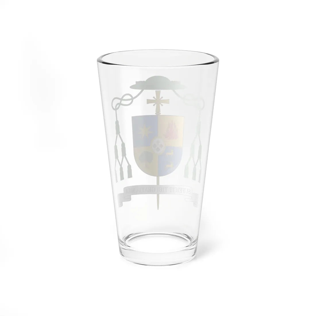 Escudo de Gerardo Melgar Viciosa.obispo de Ciudad Real (Spain) (Coat of Arms) Pint Glass 16oz - Go Mug Yourself