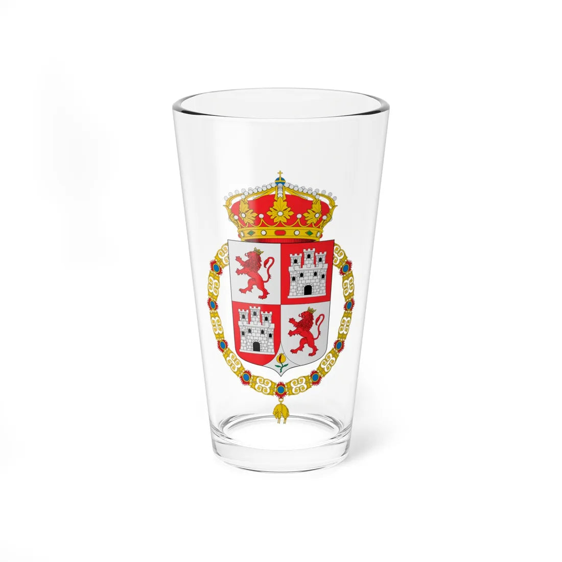 Escudo de Girón Santander (Colombia) (Coat of Arms) Pint Glass 16oz 16oz - Go Mug Yourself