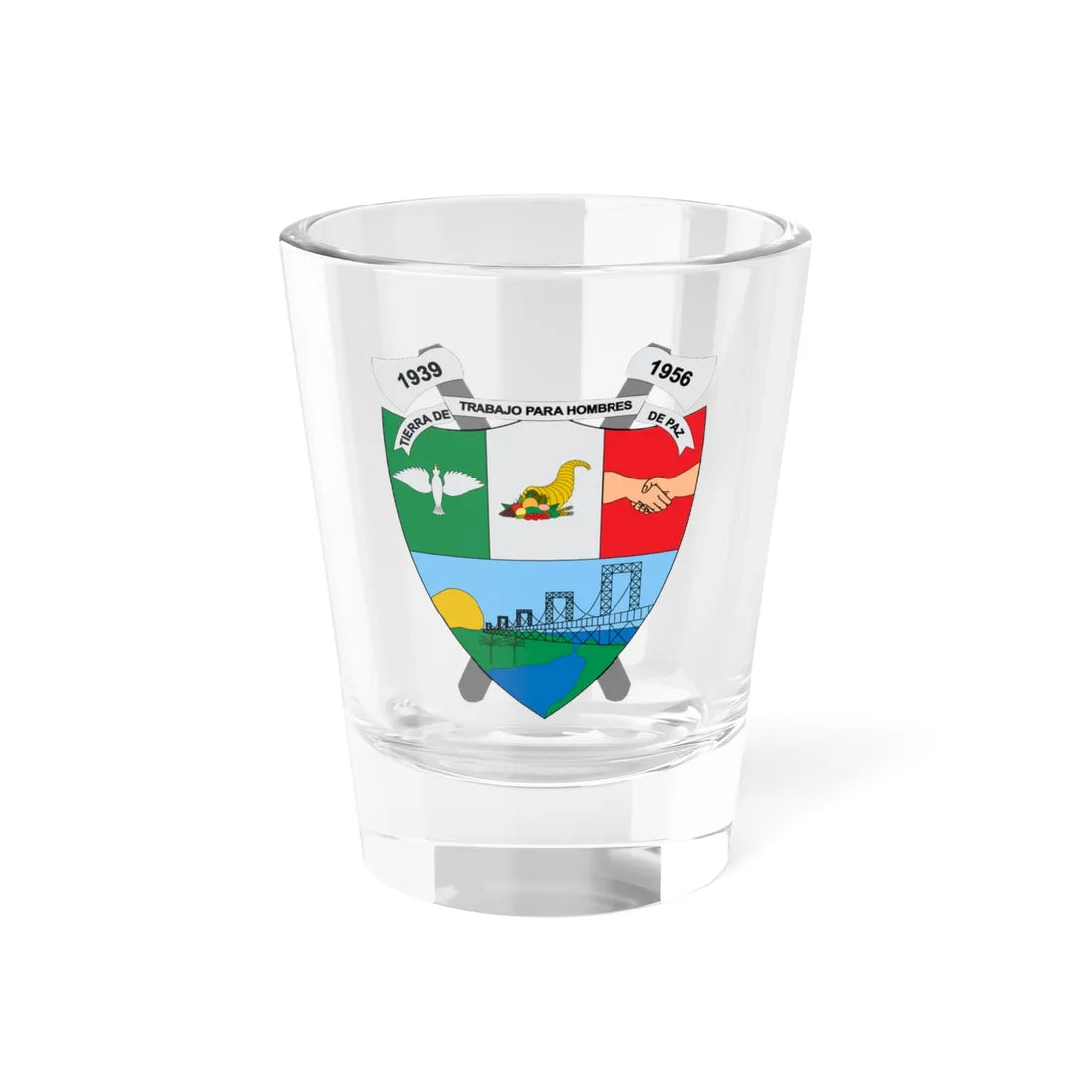 Escudo de Granada Meta (Colombia) (Coat of Arms) Shot Glass 1.5oz 1.5oz - Go Mug Yourself