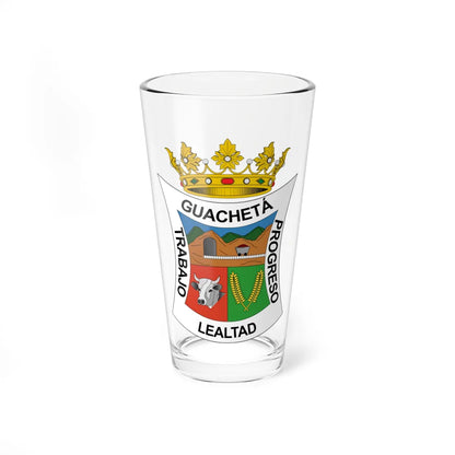 Escudo de Guachetá - Cundinamarca (Colombia) (Coat of Arms) Pint Glass 16oz 16oz - Go Mug Yourself