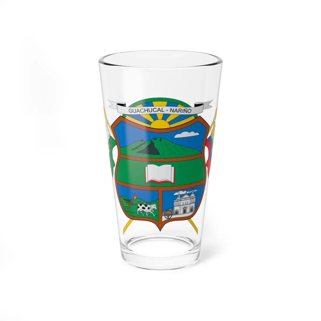 Escudo de Guachucal (Colombia) (Coat of Arms) Pint Glass 16oz 16oz - Go Mug Yourself
