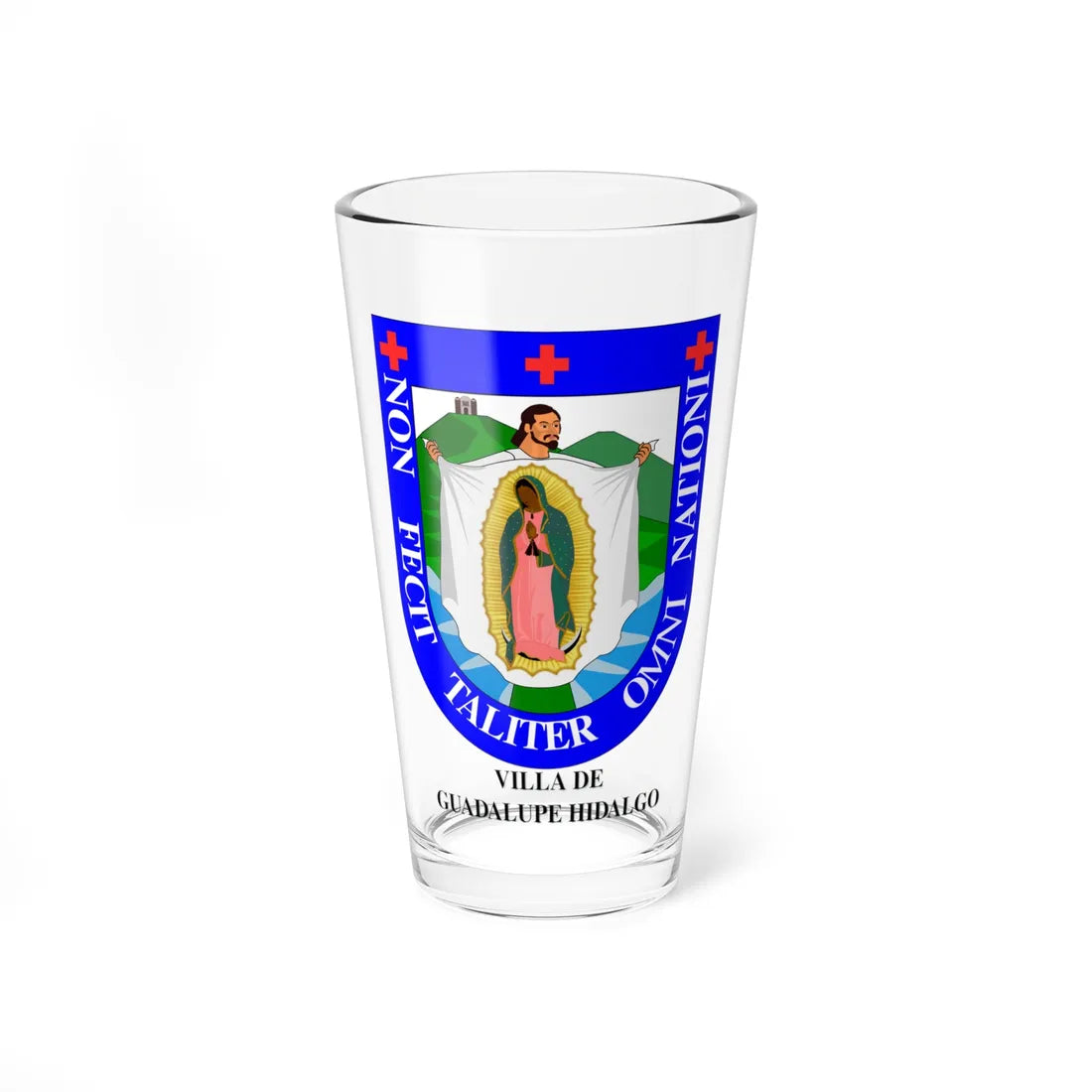 Escudo de Guadalupe Hidalgo (Costa Rica) (Coat of Arms) Pint Glass 16oz 16oz - Go Mug Yourself