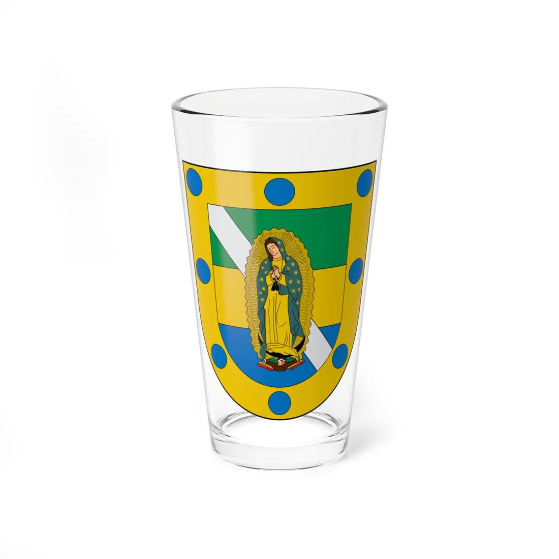 Escudo de Guadalupe-Santander (Colombia) (Coat of Arms) Pint Glass 16oz 16oz - Go Mug Yourself