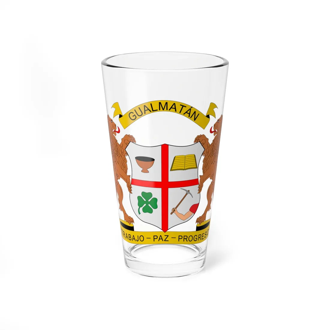 Escudo de Gualmatán (Colombia) (Coat of Arms) Pint Glass 16oz 16oz - Go Mug Yourself