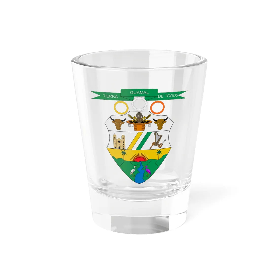 Escudo de Guamal Meta (Colombia) (Coat of Arms) Shot Glass 1.5oz 1.5oz - Go Mug Yourself