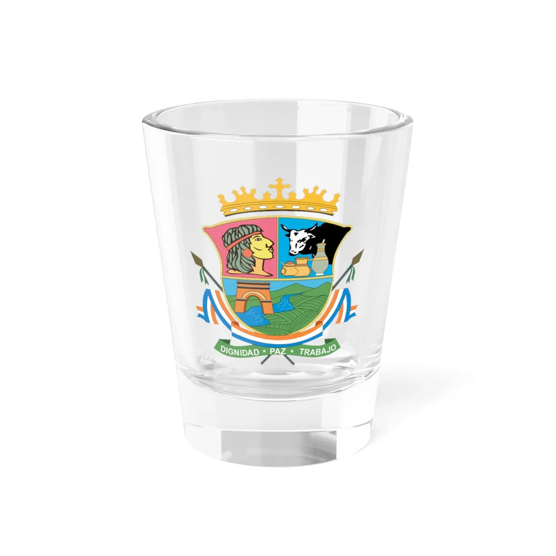Escudo de Guamo - Tolima (Colombia) (Coat of Arms) Shot Glass 1.5oz 1.5oz - Go Mug Yourself