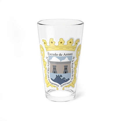 Escudo de Guanabacoa Cuba (Costa Rica) (Coat of Arms) Pint Glass 16oz 16oz - Go Mug Yourself