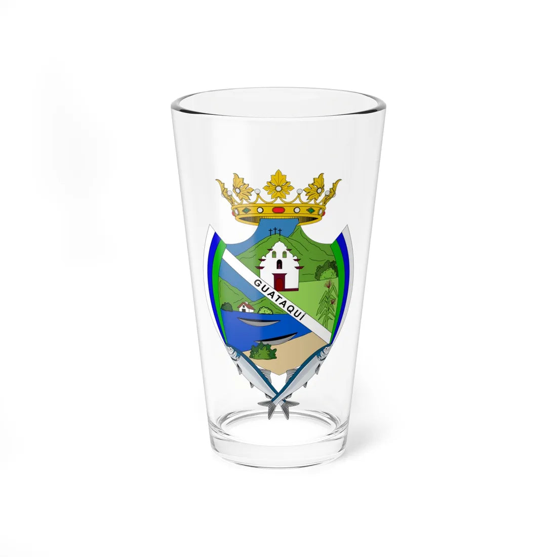 Escudo de Guataquí - Cundinamarca (Colombia) (Coat of Arms) Pint Glass 16oz 16oz - Go Mug Yourself