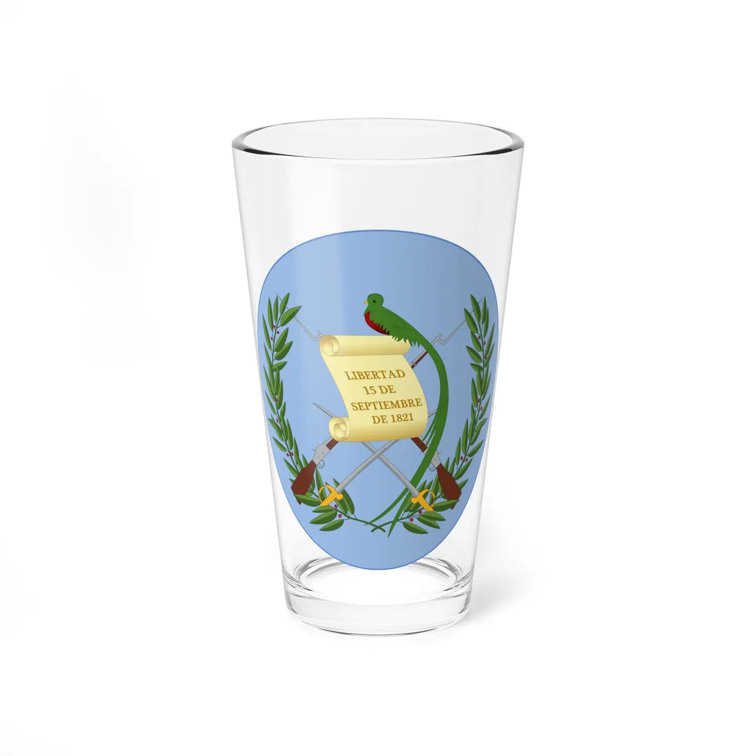 Escudo de Guatemala (Guatemala) (Coat of Arms) Pint Glass 16oz 16oz - Go Mug Yourself