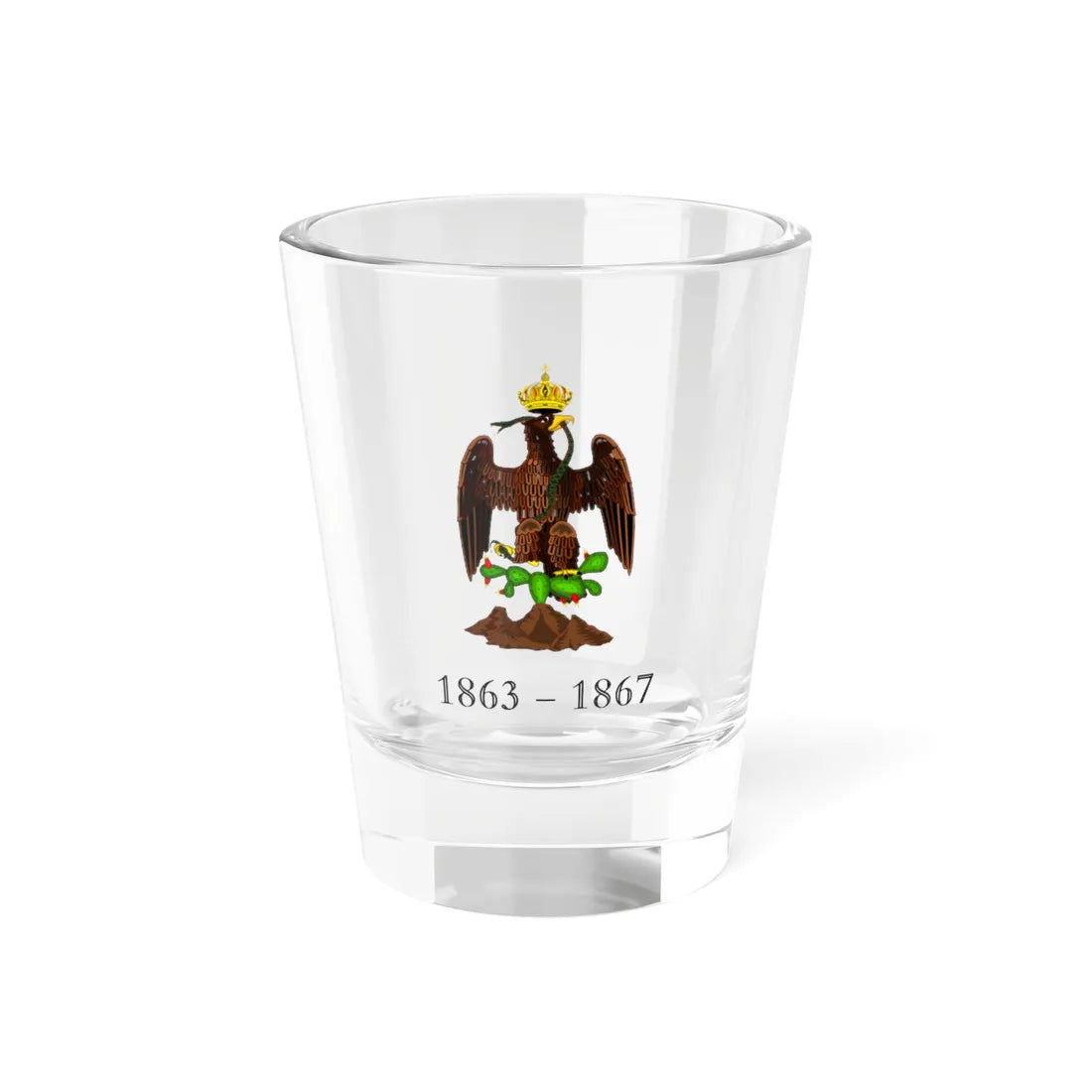 Escudo de guerra del Imperio 1863 a 1867 (Mexico) (Coat of Arms) Shot Glass 1.5oz 1.5oz - Go Mug Yourself