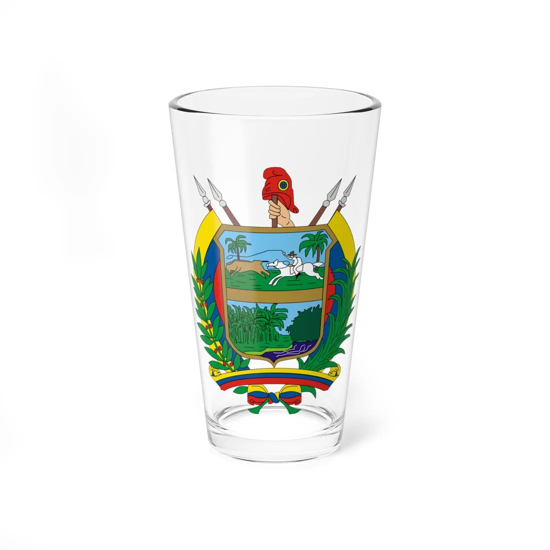 Escudo de Guárico (Venezuela) (Coat of Arms) Pint Glass 16oz 16oz - Go Mug Yourself