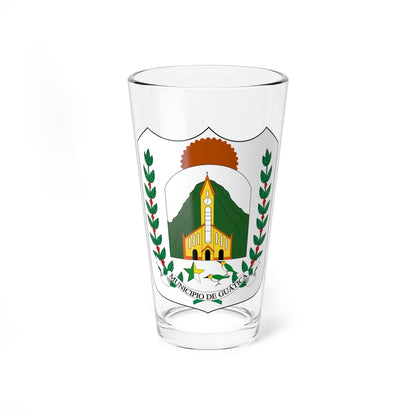 Escudo de Guática - Risaralda (Colombia) (Coat of Arms) Pint Glass 16oz 16oz - Go Mug Yourself