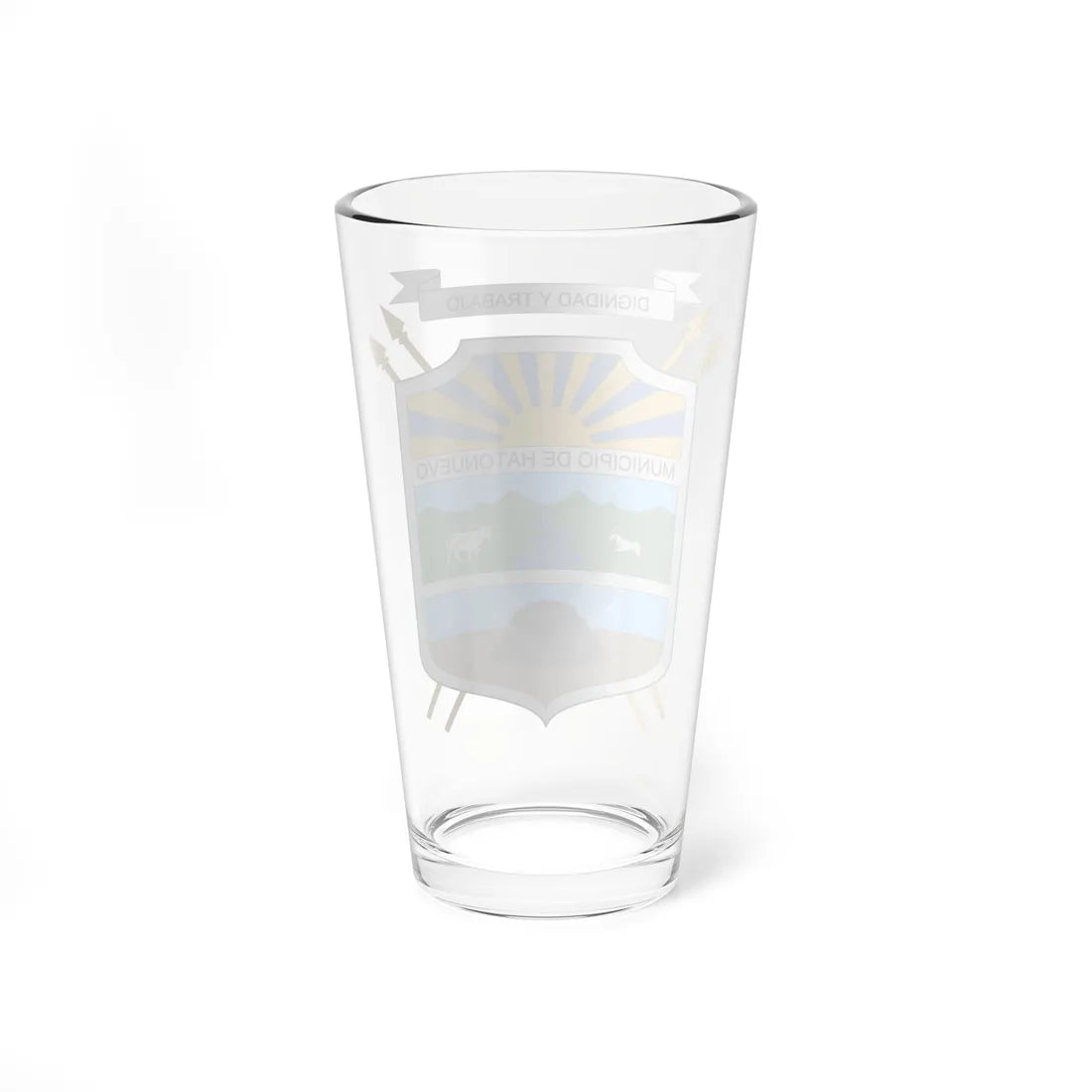 Escudo de Hatonuevo (Colombia) (Coat of Arms) Pint Glass 16oz - Go Mug Yourself