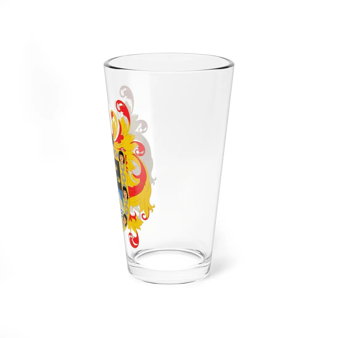 Escudo de Hernán Cortés 1525 (Costa Rica) (Coat of Arms) Pint Glass 16oz - Go Mug Yourself