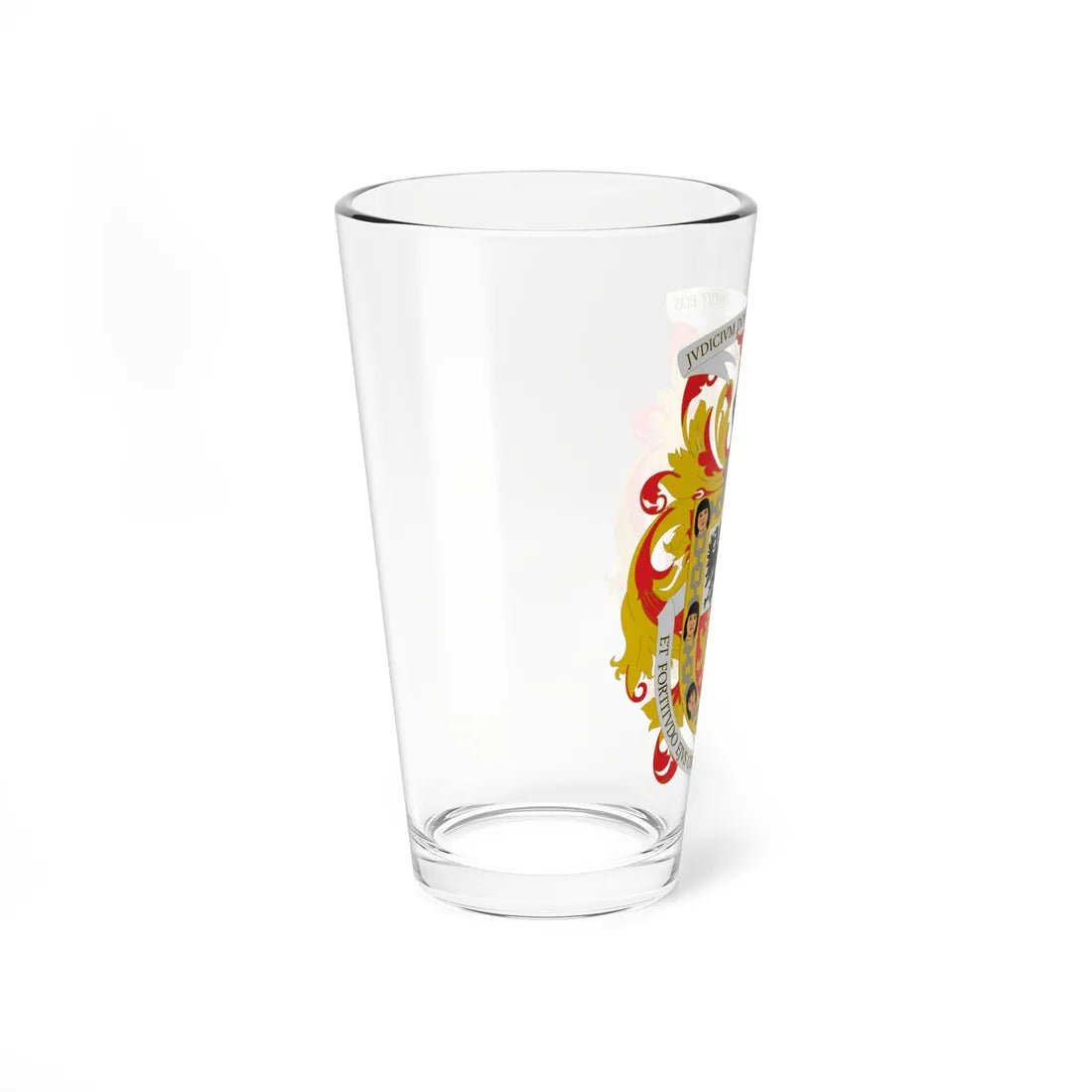 Escudo de Hernán Cortés completo (Costa Rica) (Coat of Arms) Pint Glass 16oz - Go Mug Yourself