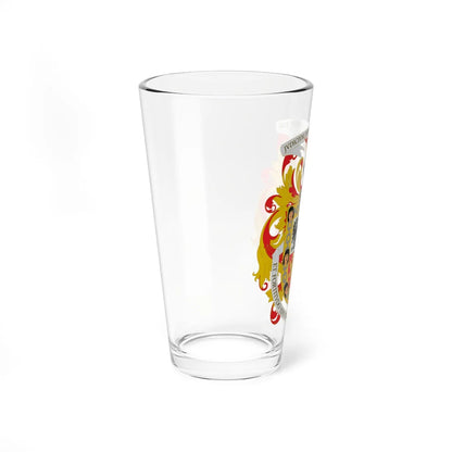 Escudo de Hernán Cortés completo (Costa Rica) (Coat of Arms) Pint Glass 16oz - Go Mug Yourself