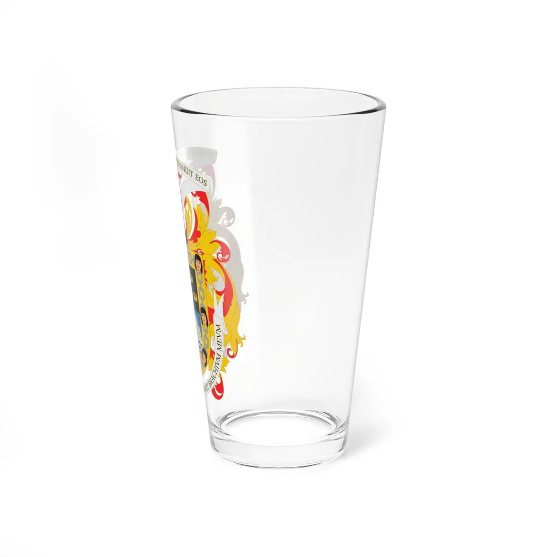 Escudo de Hernán Cortés completo (Costa Rica) (Coat of Arms) Pint Glass 16oz - Go Mug Yourself