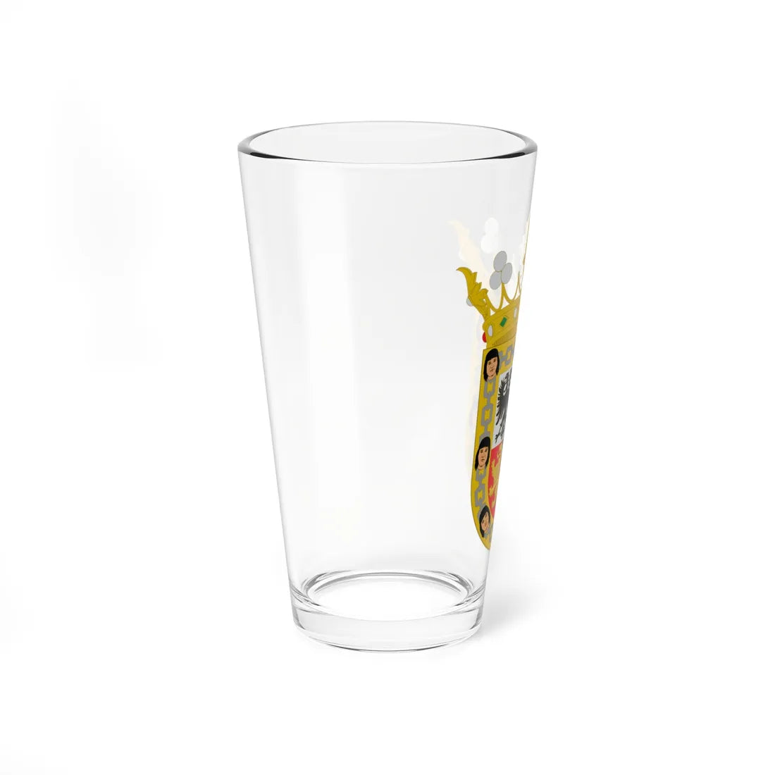 Escudo de Hernán Cortés marqués del Valle de Oaxaca 1529 (Costa Rica) (Coat of Arms) Pint Glass 16oz - Go Mug Yourself