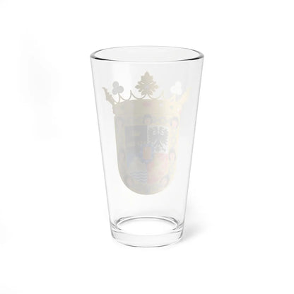 Escudo de Hernán Cortés marqués del Valle de Oaxaca 1529 (Costa Rica) (Coat of Arms) Pint Glass 16oz - Go Mug Yourself