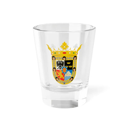 Escudo de Hernán Cortés marqués del Valle de Oaxaca 1529 (Costa Rica) (Coat of Arms) Shot Glass 1.5oz 1.5oz - Go Mug Yourself