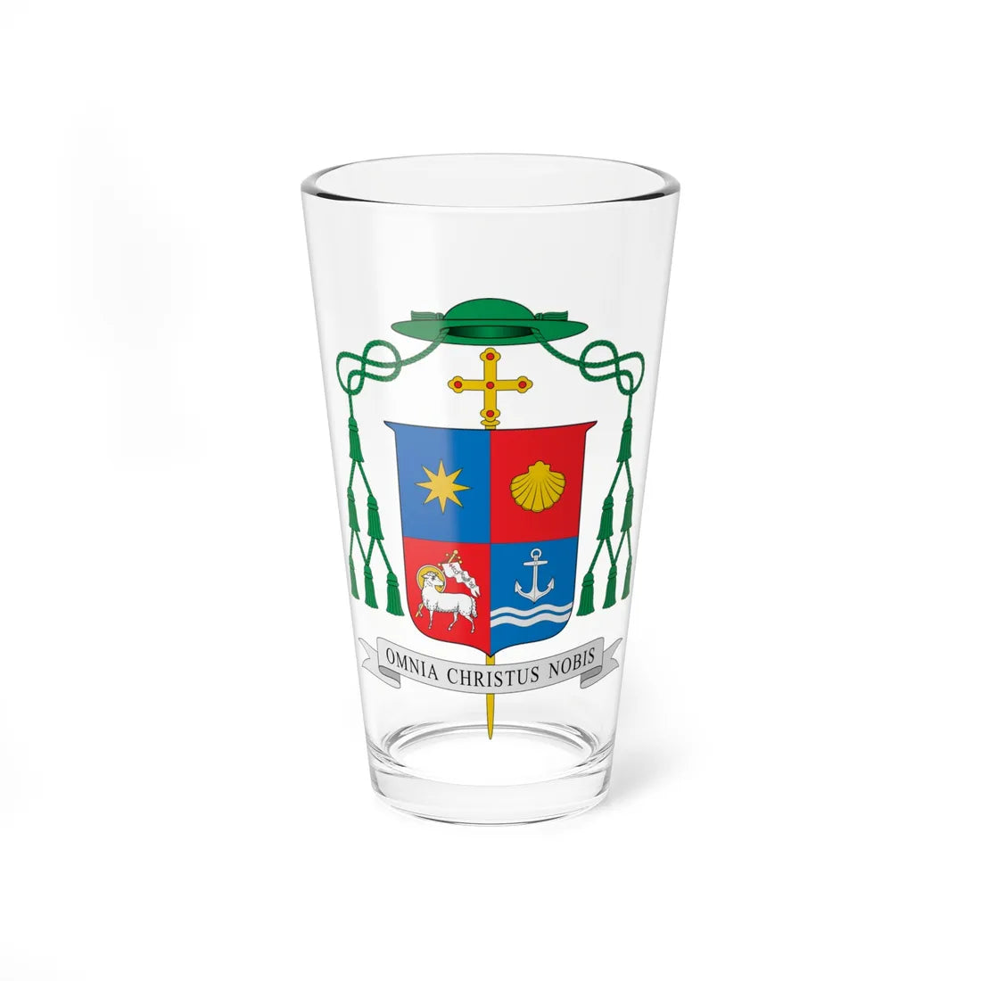 Escudo de Hiansen Vieira Franco (Spain) (Coat of Arms) Pint Glass 16oz 16oz - Go Mug Yourself