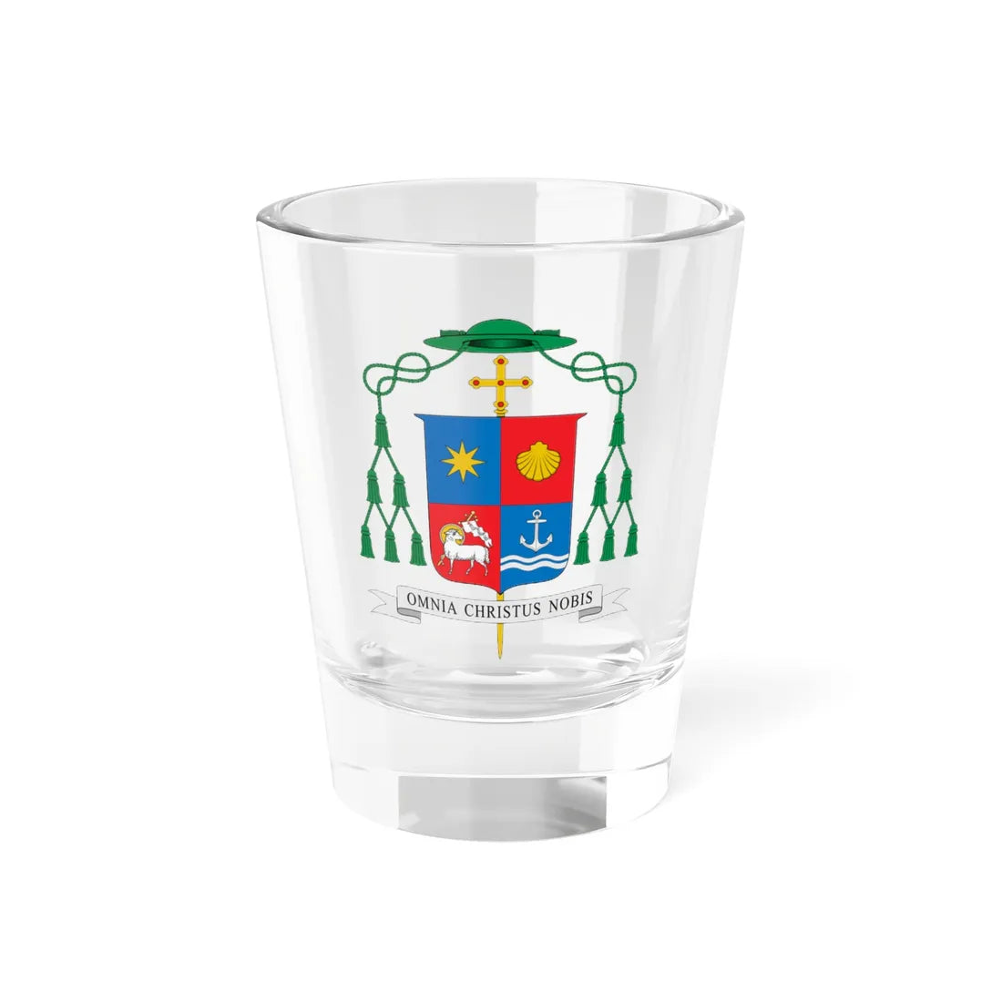 Escudo de Hiansen Vieira Franco (Spain) (Coat of Arms) Shot Glass 1.5oz 1.5oz - Go Mug Yourself