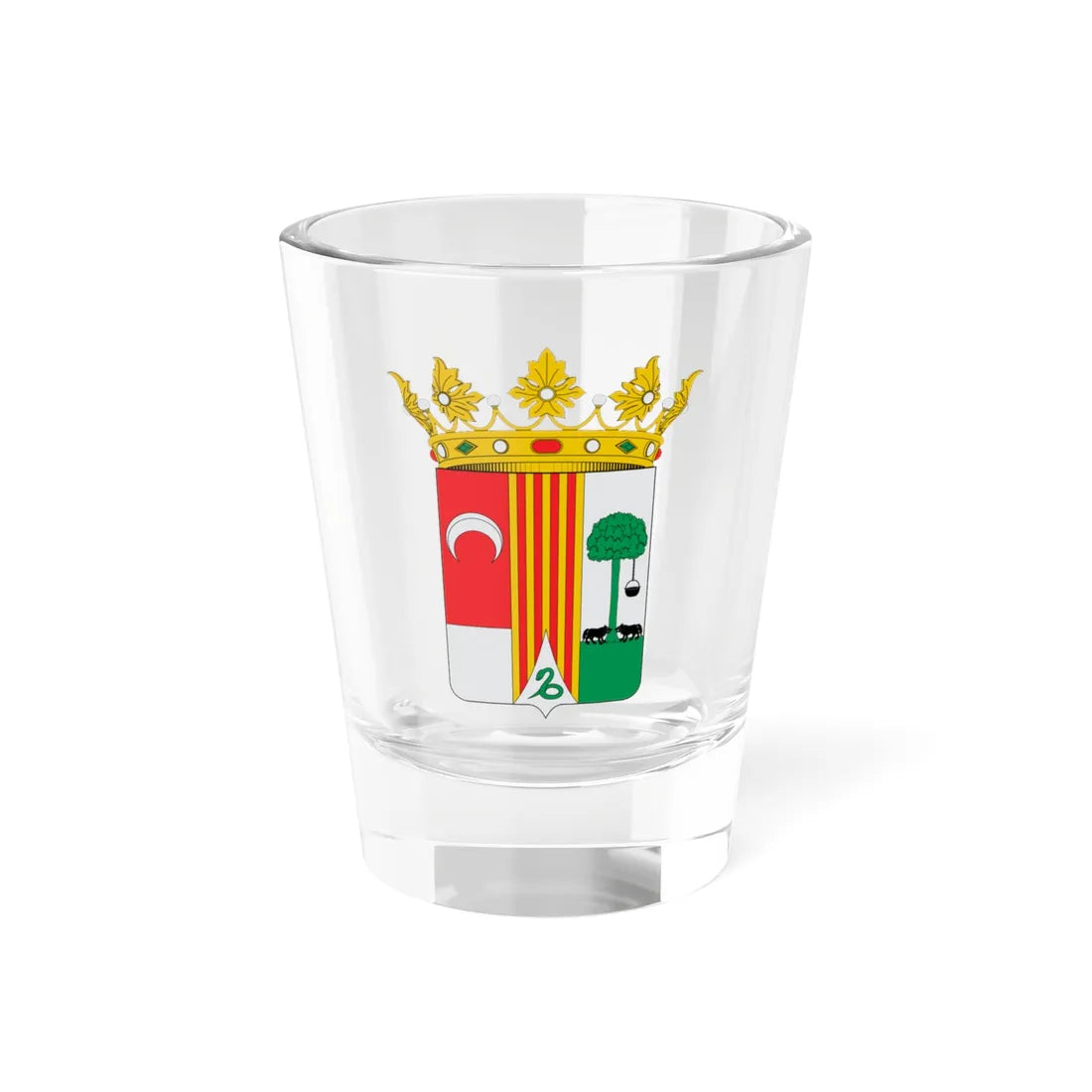 Escudo de Illueca (Spain) (Coat of Arms) Shot Glass 1.5oz 1.5oz - Go Mug Yourself