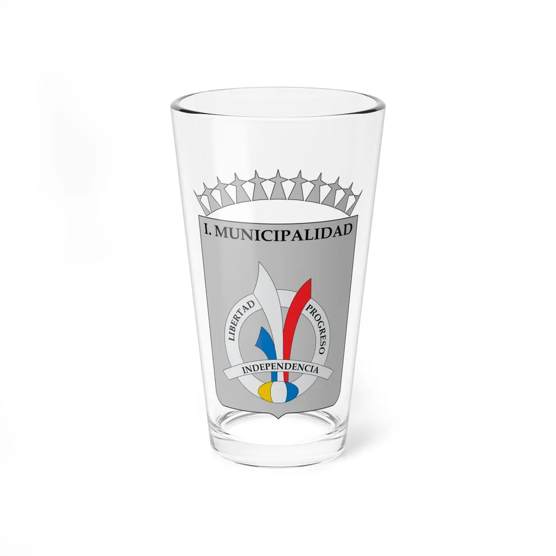 Escudo de Independencia Chile (Chile) (Coat of Arms) Pint Glass 16oz 16oz - Go Mug Yourself