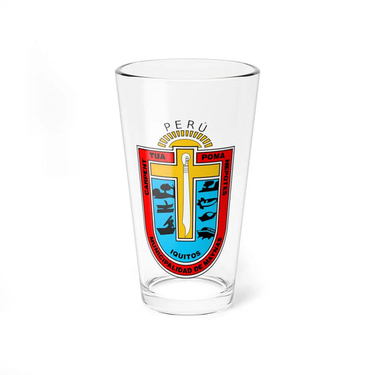 Escudo de Iquitos (Peru) (Coat of Arms) Pint Glass 16oz 16oz - Go Mug Yourself