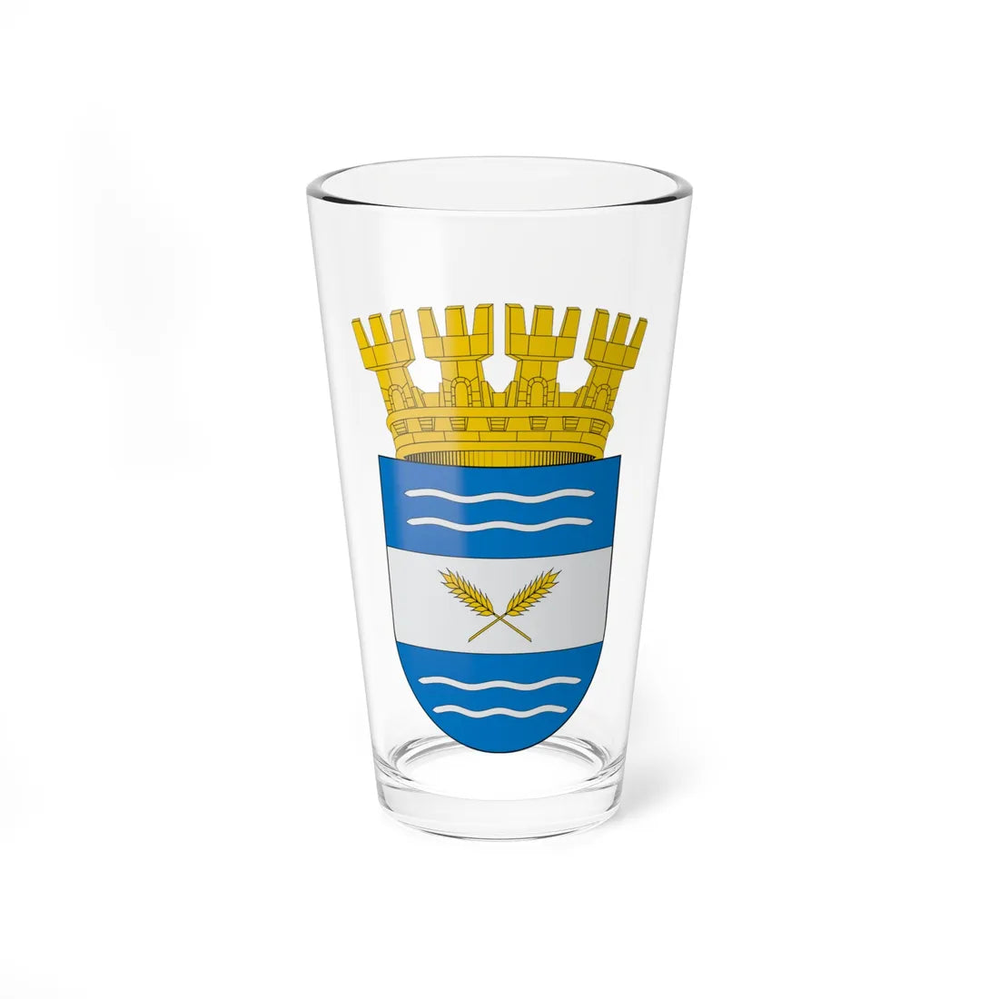 Escudo de Ñiquén (Chile) (Coat of Arms) Pint Glass 16oz 16oz - Go Mug Yourself