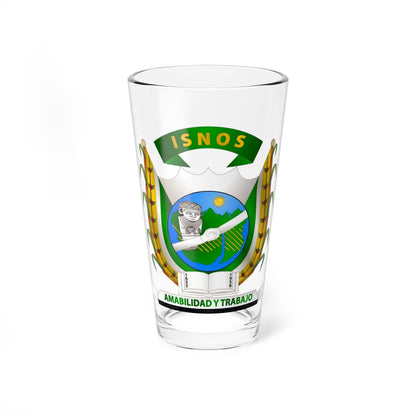 Escudo de Isnos Huila (Colombia) (Coat of Arms) Pint Glass 16oz 16oz - Go Mug Yourself