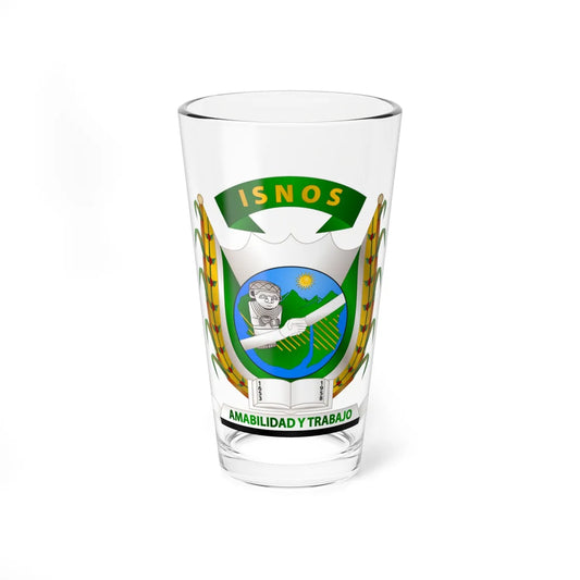 Escudo de Isnos Huila (Colombia) (Coat of Arms) Pint Glass 16oz 16oz - Go Mug Yourself