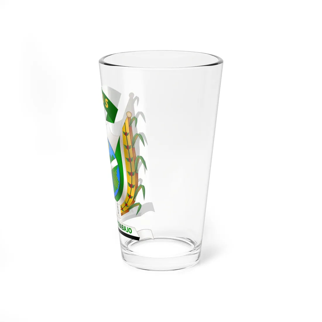 Escudo de Isnos Huila (Colombia) (Coat of Arms) Pint Glass 16oz - Go Mug Yourself