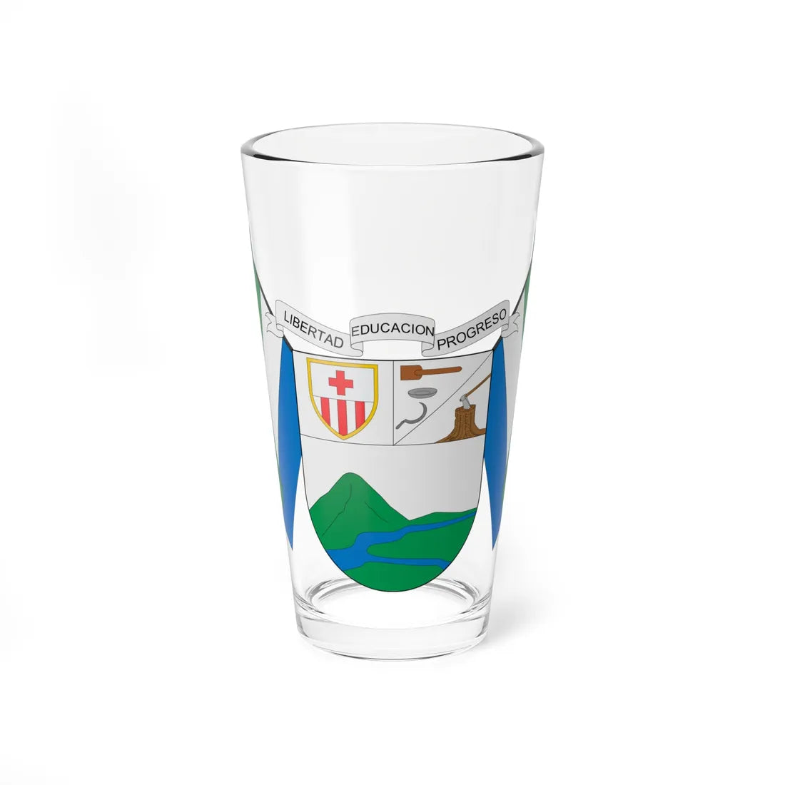 Escudo de Istmina (Colombia) (Coat of Arms) Pint Glass 16oz 16oz - Go Mug Yourself