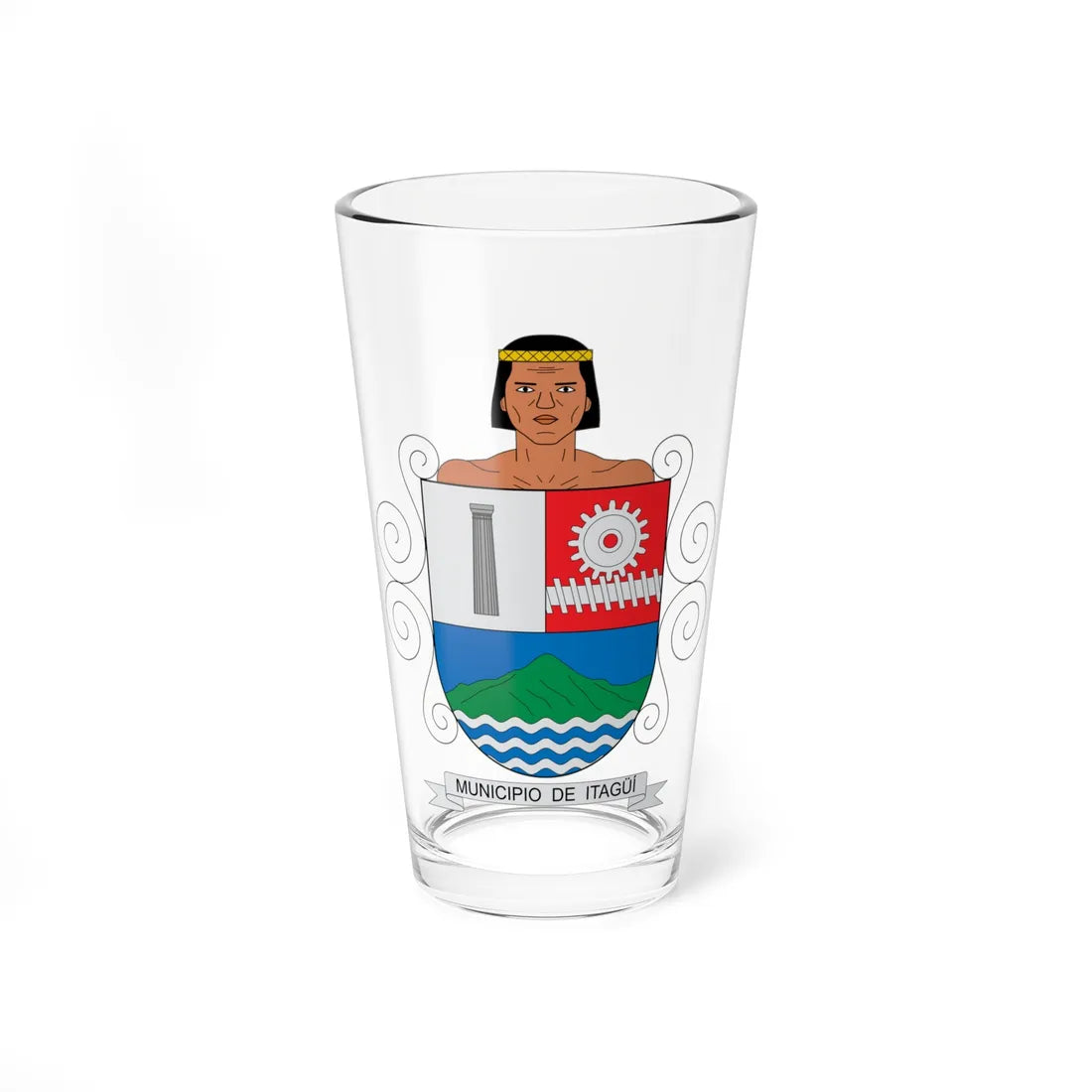 Escudo de Itagüí (Colombia) (Coat of Arms) Pint Glass 16oz 16oz - Go Mug Yourself