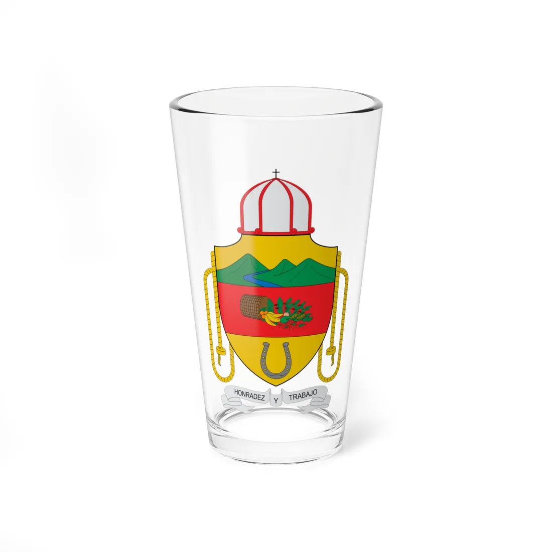 Escudo de Ituango (Colombia) (Coat of Arms) Pint Glass 16oz 16oz - Go Mug Yourself