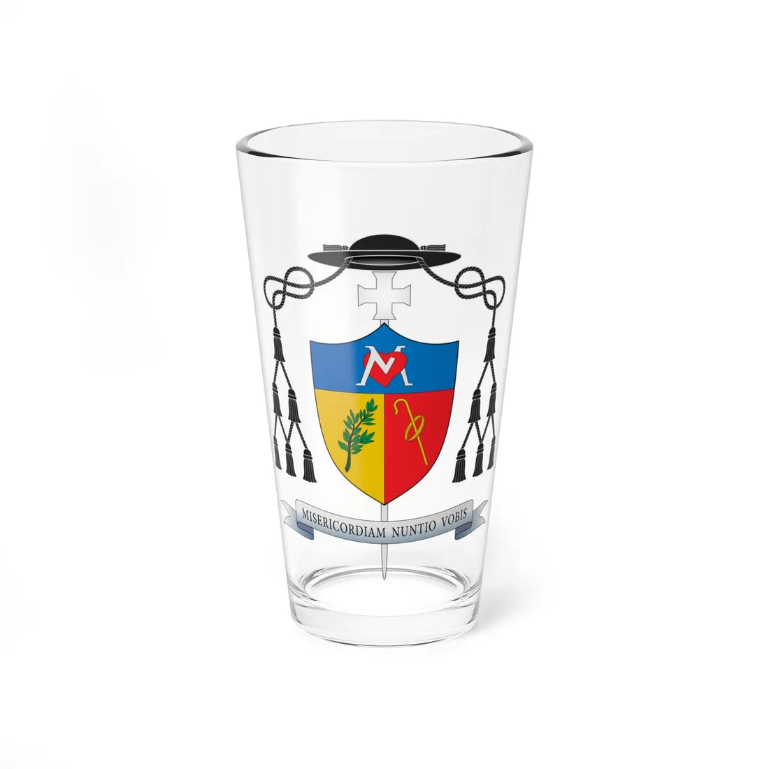 Escudo de Jacinto Inácio Flach (Spain) (Coat of Arms) Pint Glass 16oz 16oz - Go Mug Yourself