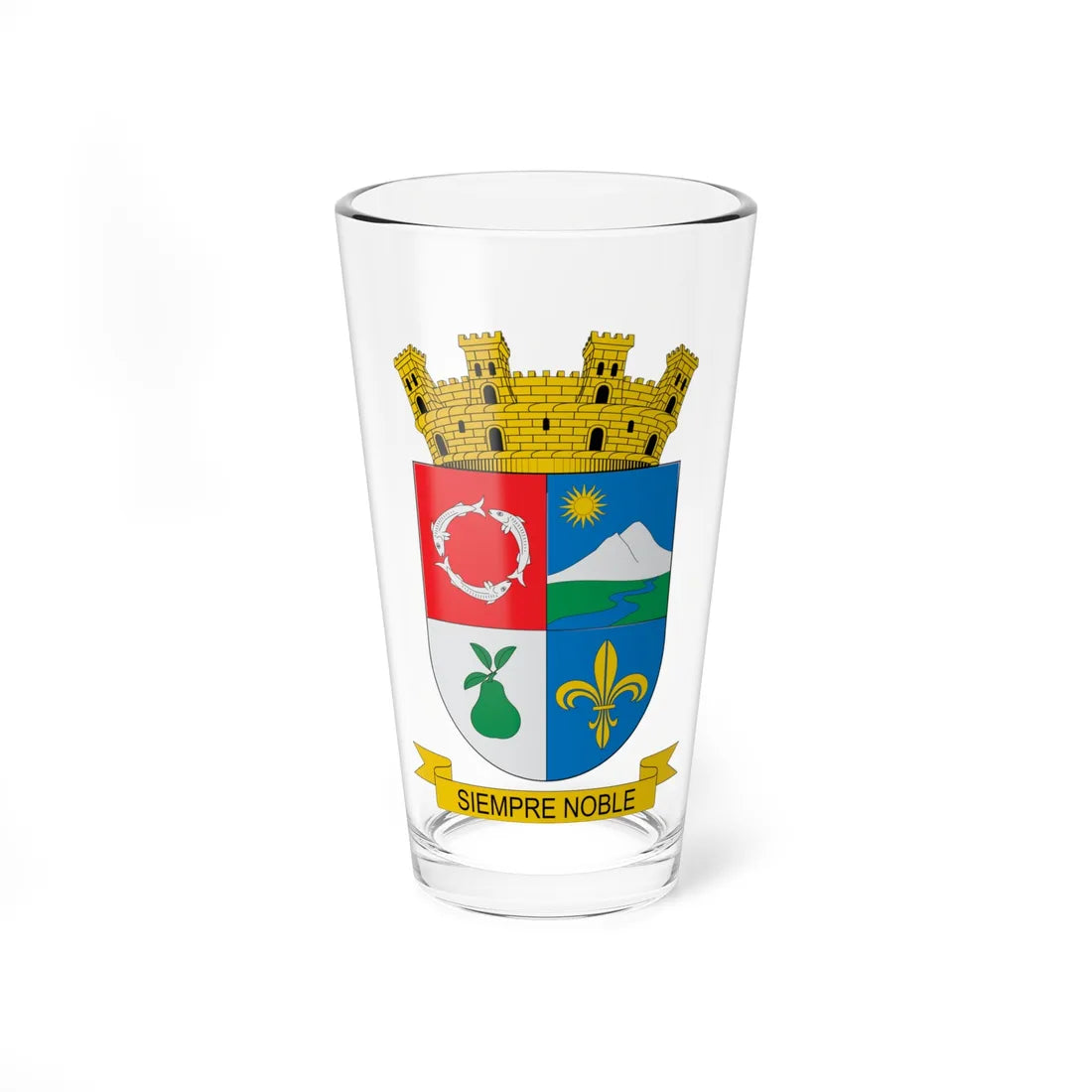 Escudo de Jenesano (Colombia) (Coat of Arms) Pint Glass 16oz 16oz - Go Mug Yourself