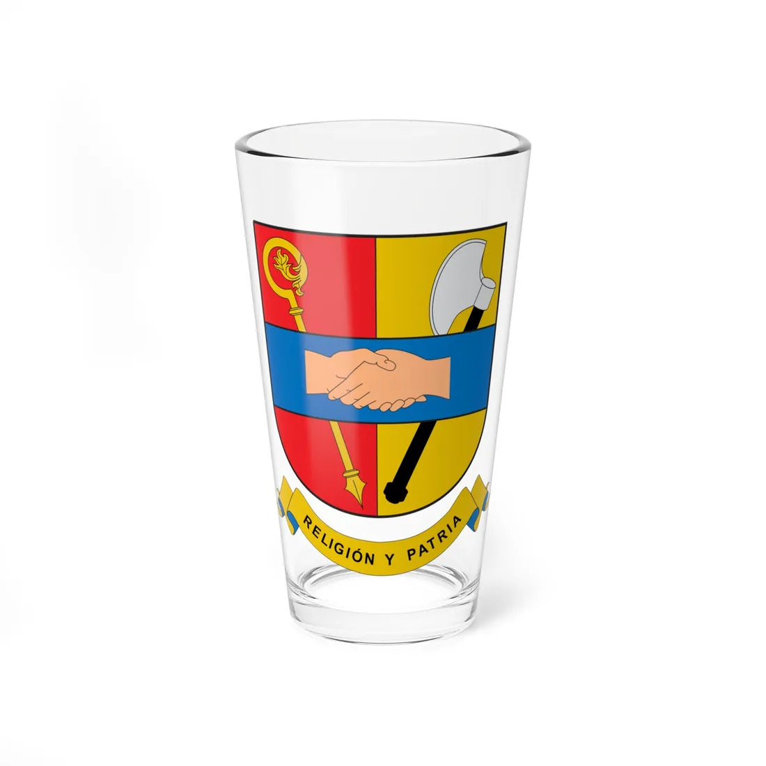 Escudo de Jericó Antioquia (Colombia) (Coat of Arms) Pint Glass 16oz 16oz - Go Mug Yourself