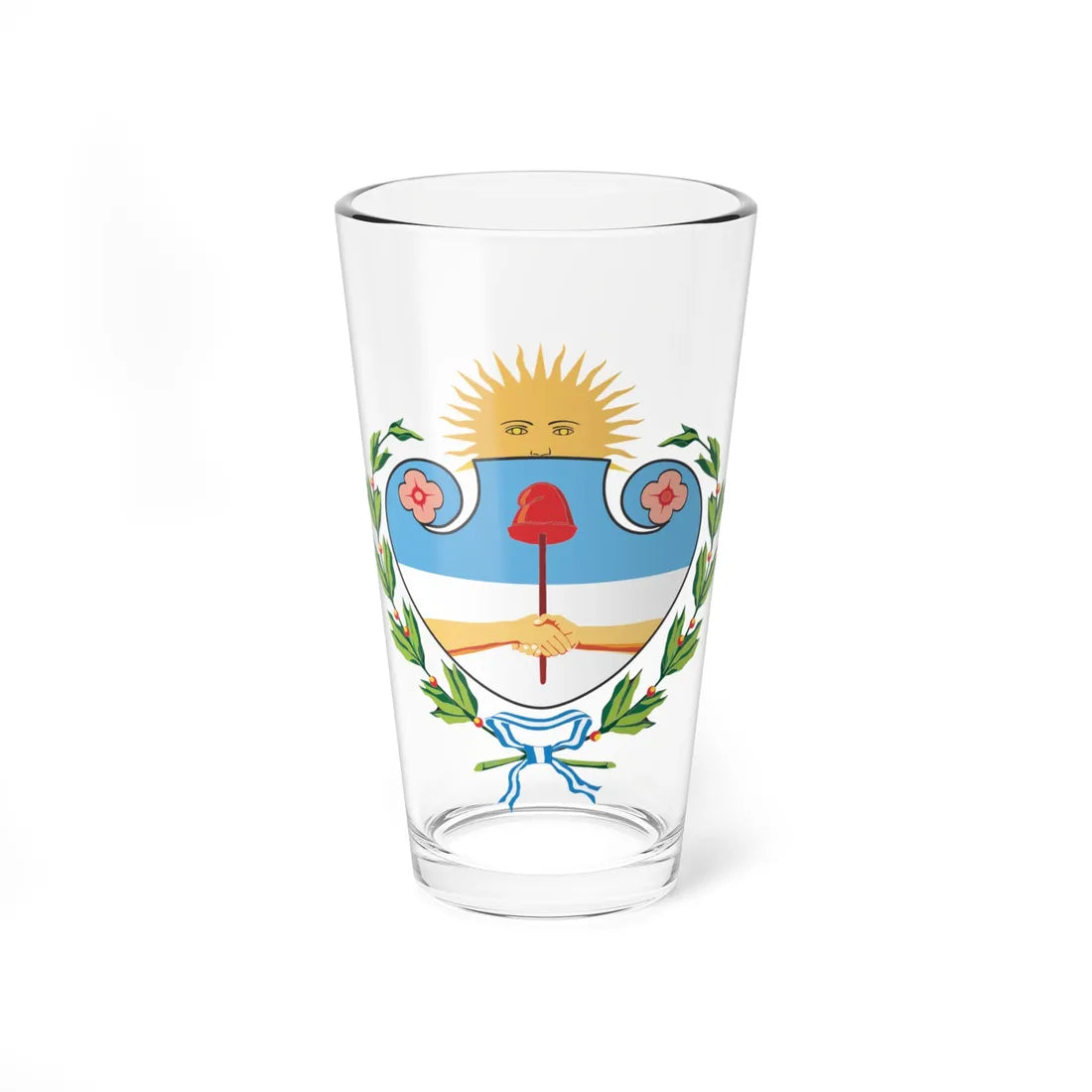 Escudo de jujuy color (Argentina) (Coat of Arms) Pint Glass 16oz 16oz - Go Mug Yourself