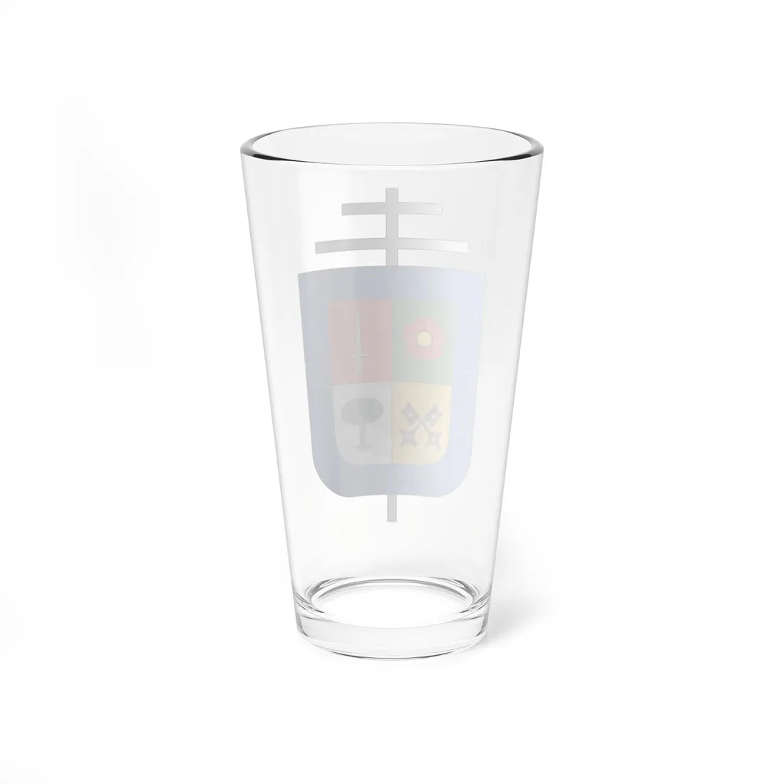 Escudo de la Arquidiócesis de Bucaramanga (Colombia) (Coat of Arms) Pint Glass 16oz - Go Mug Yourself