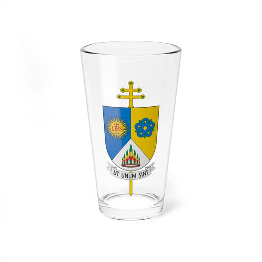 Escudo de la arquidiócesis de Florencia Colombia (Colombia) (Coat of Arms) Pint Glass 16oz 16oz - Go Mug Yourself