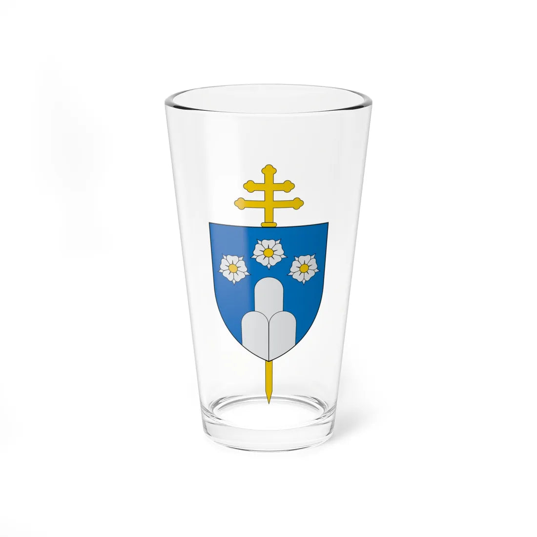 Escudo de la Arquidiócesis de Manizales (Colombia) (Coat of Arms) Pint Glass 16oz 16oz - Go Mug Yourself
