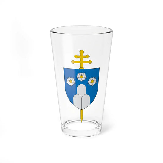 Escudo de la Arquidiócesis de Manizales (Colombia) (Coat of Arms) Pint Glass 16oz 16oz - Go Mug Yourself