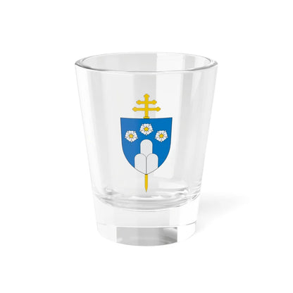 Escudo de la Arquidiócesis de Manizales (Colombia) (Coat of Arms) Shot Glass 1.5oz 1.5oz - Go Mug Yourself