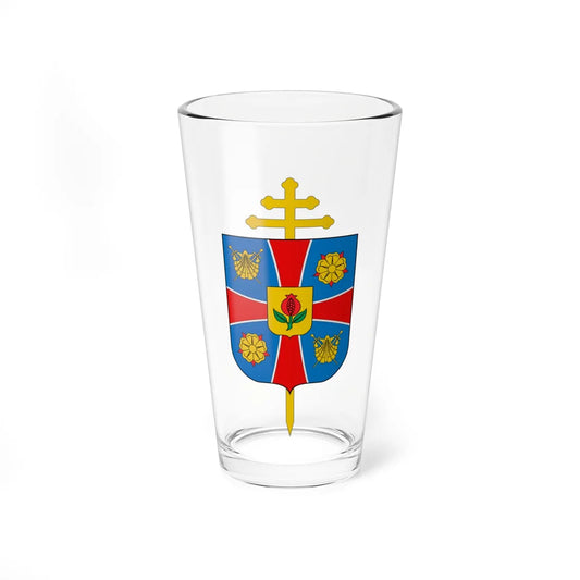 Escudo de la Arquidiócesis de Tunja (Colombia) (Coat of Arms) Pint Glass 16oz 16oz - Go Mug Yourself