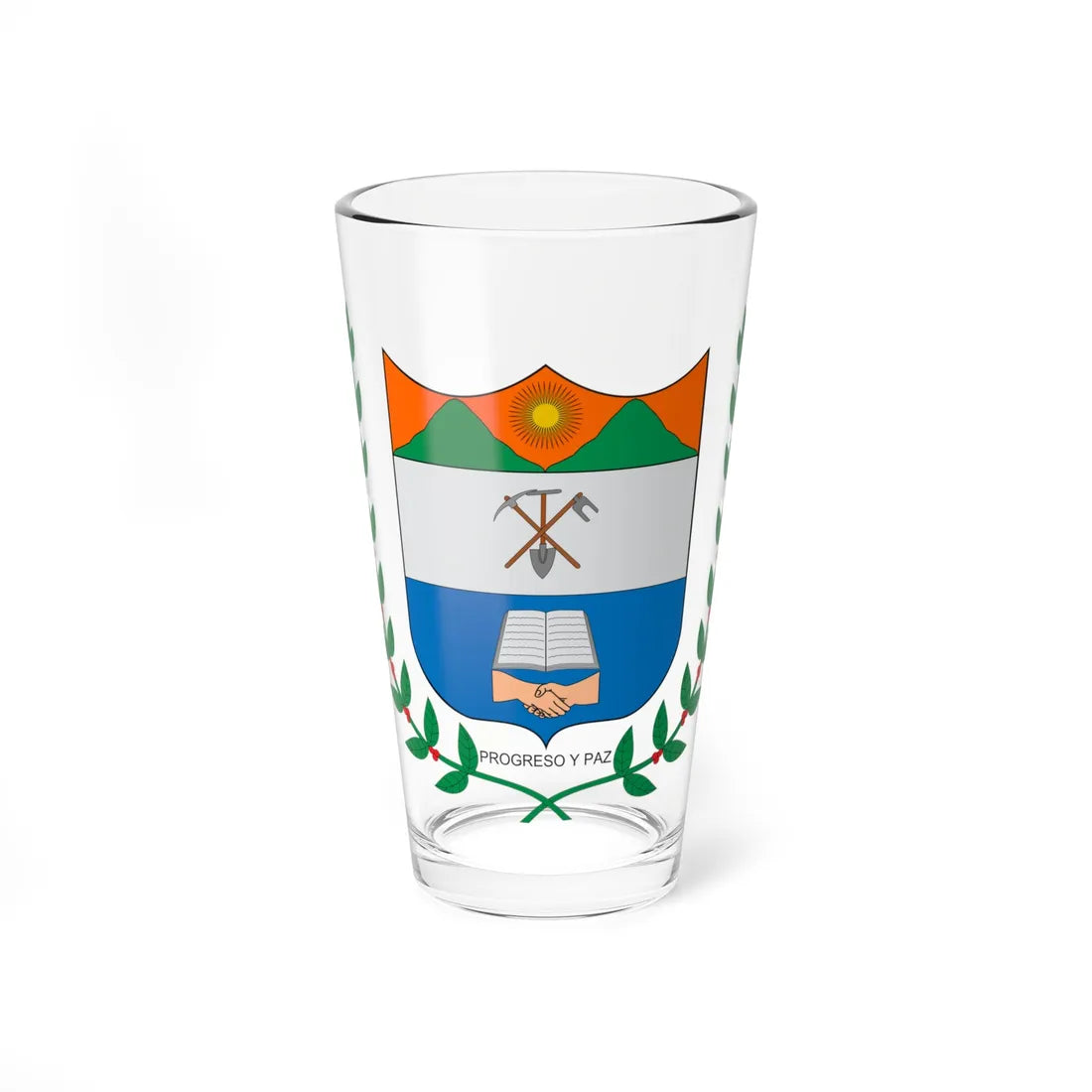 Escudo de La Celia Risaralda (Colombia) (Coat of Arms) Pint Glass 16oz 16oz - Go Mug Yourself