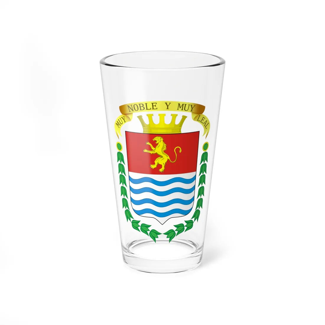 Escudo de la Ciudad de Barinas (Venezuela) (Coat of Arms) Pint Glass 16oz 16oz - Go Mug Yourself