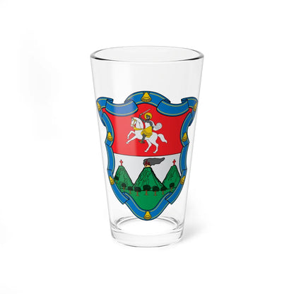 Escudo de la Ciudad de Guatemala (Guatemala) (Coat of Arms) Pint Glass 16oz 16oz - Go Mug Yourself